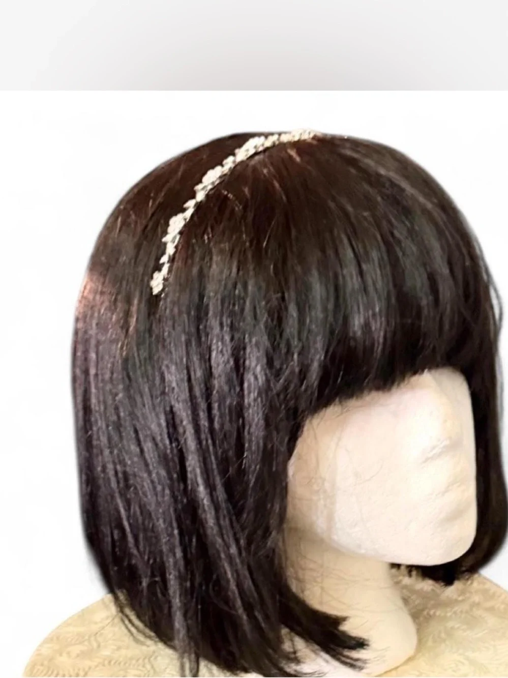 Rhinestone Flower & Leaf Design Embellished Headband